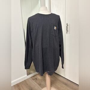 Carhartt Charcoal Pocket Long Sleeve T-Shirt Men’s 3XL